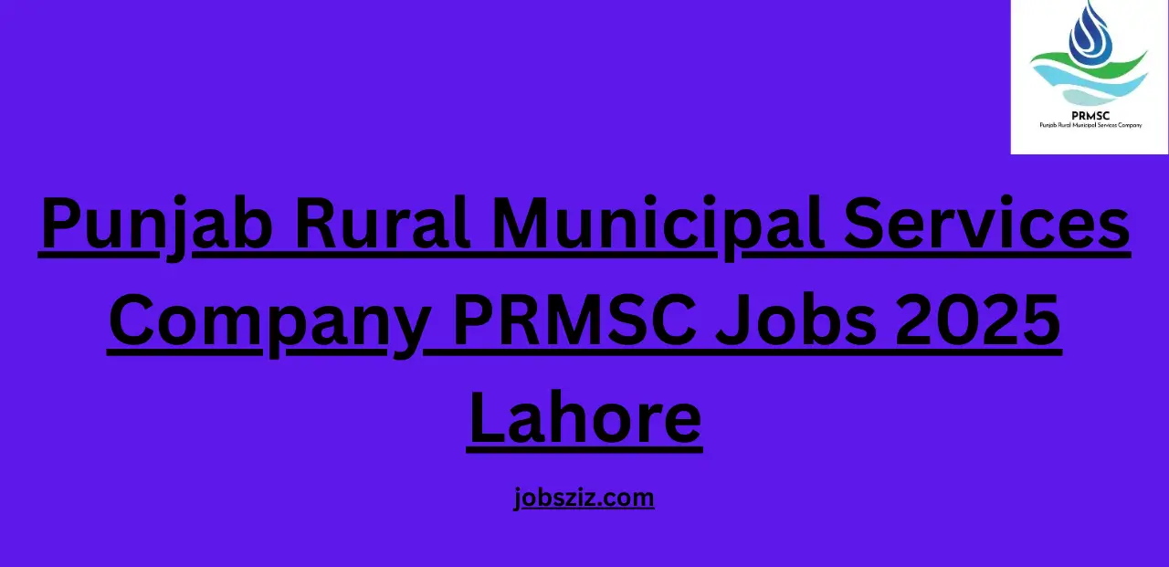 Punjab Rural Municipal Services Company PRMSC Jobs 2025 Lahore